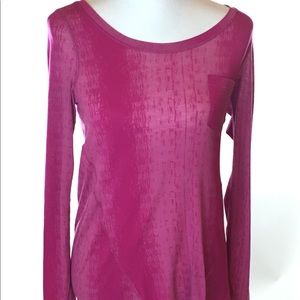 Lululemon slub t long sleeve, magenta or berry